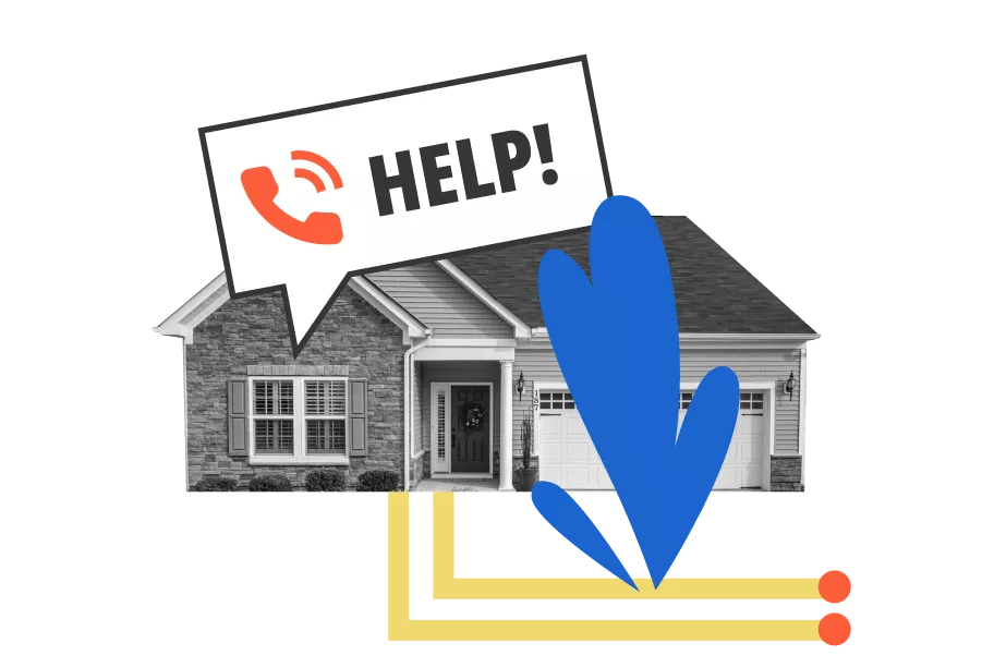 line drawing of a house